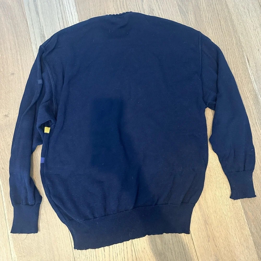 Vintage Marz Munchen Men's 100% Cotton Sweater Navy Small - Picture 2 of 8